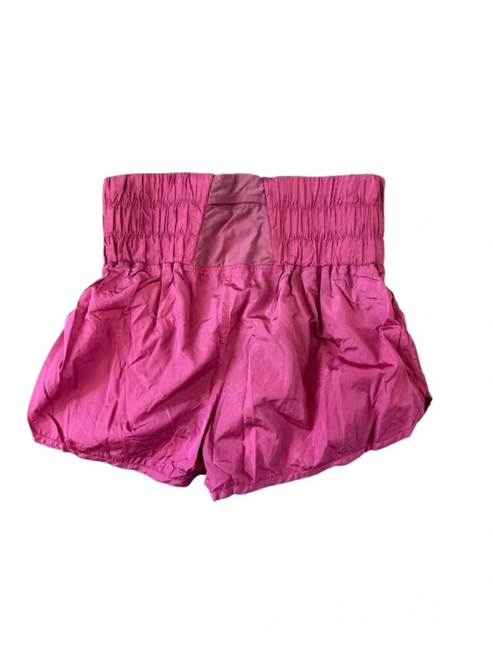 FP Movement Smocked High Rise Athletic Running Shorts Pink Medium